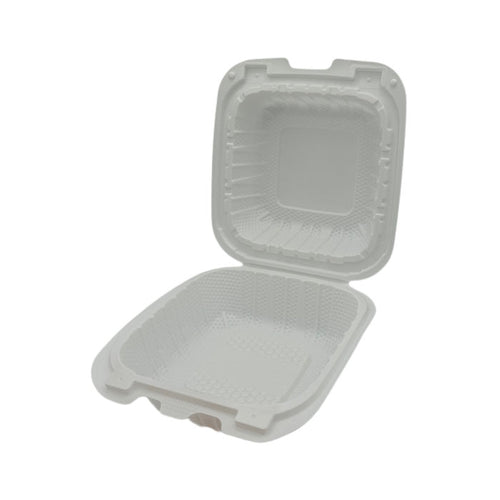 6x6 White Clamshell Containers - 250/Case