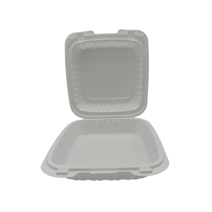 Eco 8x8 White Clamshell Containers - 200/case