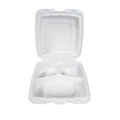 Eco 9x9 White Clamshell Containers - 200/case