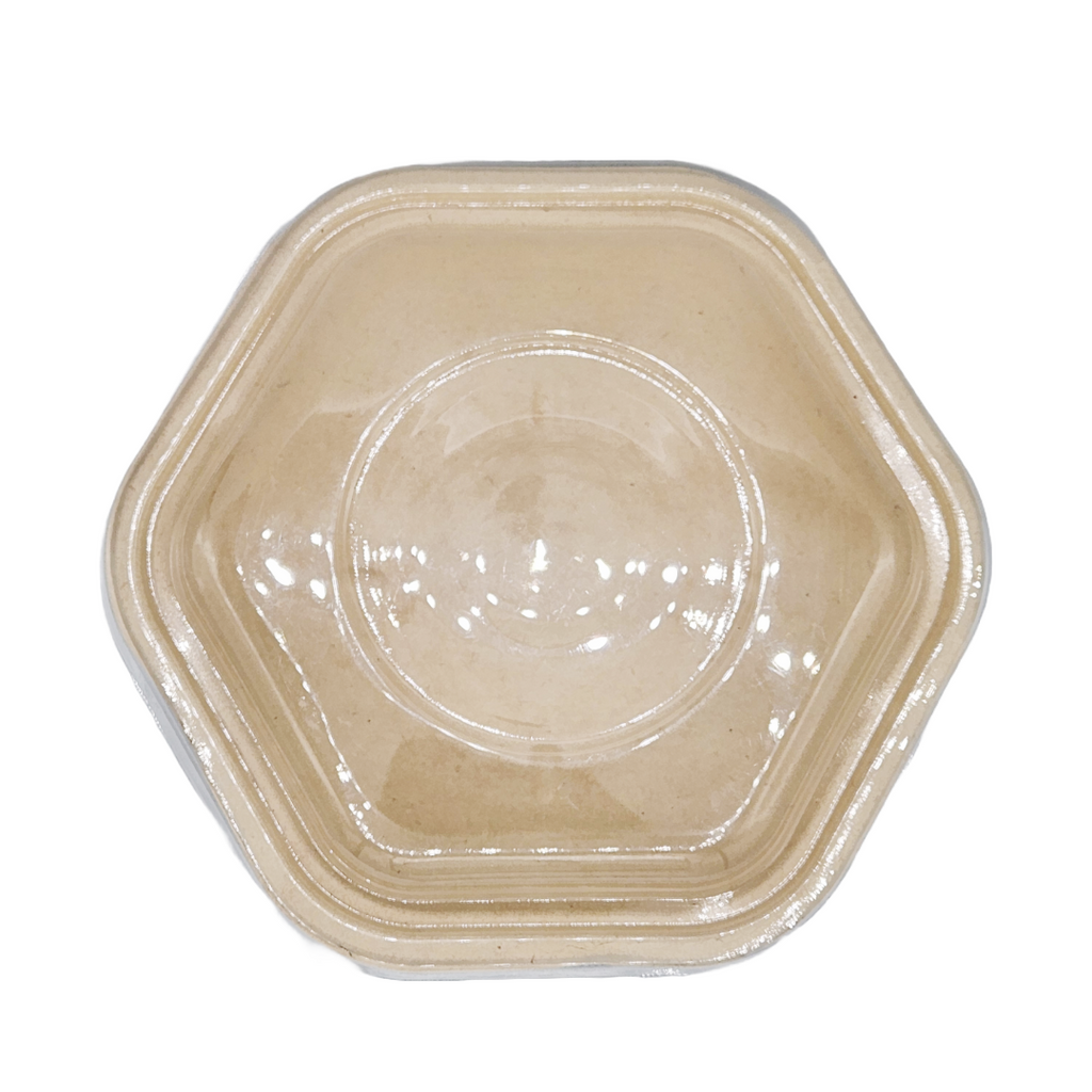 Hexagonal Fiber Bowl With Lids 32 OZ - 500/case