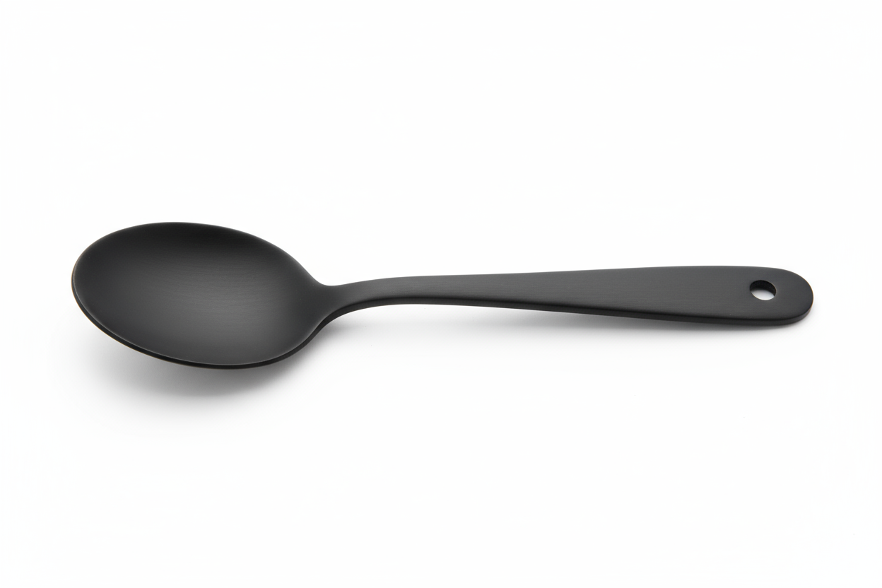 HEAVY DUTY BLACK TEASOUP SPOON