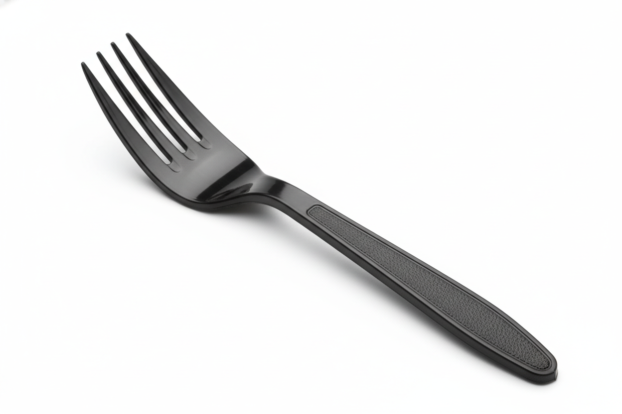plastic fork HD Black